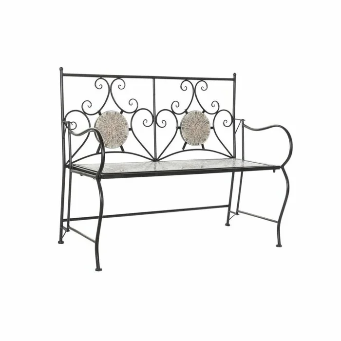 Banco dkd home decor cerámica mosaico forja (111 x 54 x 88 cm)