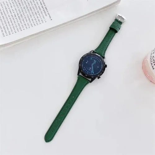 Banda de Cuero Textura Lichura Pequeña 20mm (Verde)