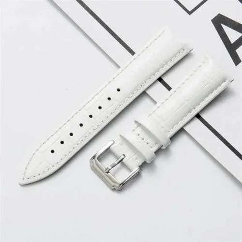 Banda de Reloj Cuero de Ternero 24mm (Blanco)