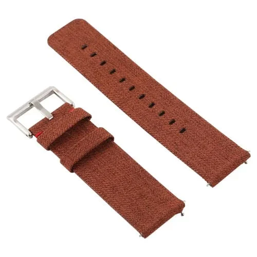 Banda de Reloj de Lienzo para Fitbit Versa y Versa 2 (Brown)