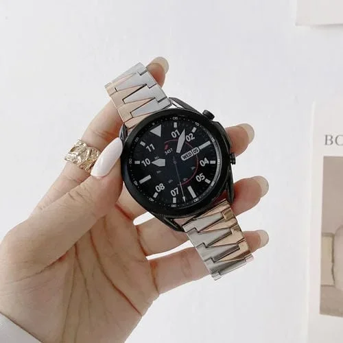 Banda de Reloj de reemplazo acero 22mm estilo rayo (Oro Rosa de Plata)