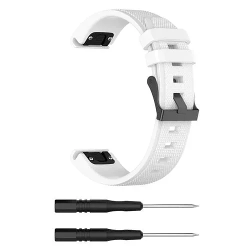 Banda de Reloj de Silicona Garmin Fenix5 (22mm) (Blanco)