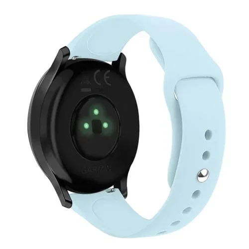 Banda de Reloj de Silicona para Garmin Vivoactive 3 y Vivomove Hr Hebilla Inversa Tamaño Grande (Azul Claro)