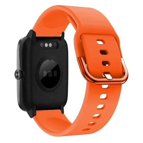 Banda de Reloj de Silicona para Id205 con Hebilla de Electroplatación 19mm (Naranja)