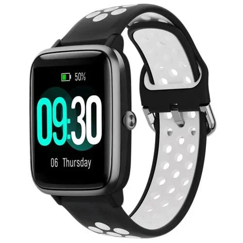 Banda de Reloj Deportivo Sw021 para Id205 19mm (Negro+Blanco)