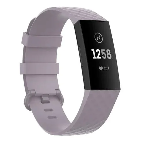 Banda de Reloj Fitbit carga 4 / carga 3 / carga 3 se TPU 18mm tamaño S (Púrpura Claro)