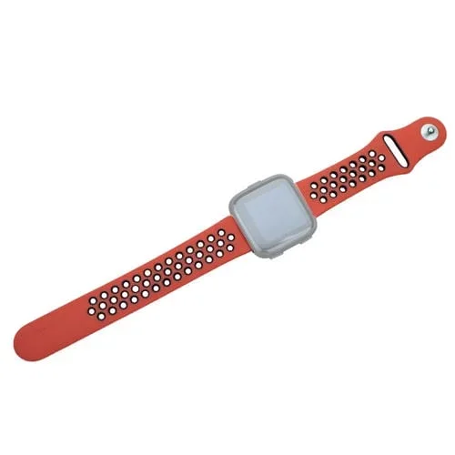 Banda de Reloj Silicona Dos Colores Fitbit Versa 3 (Rojo Negro)