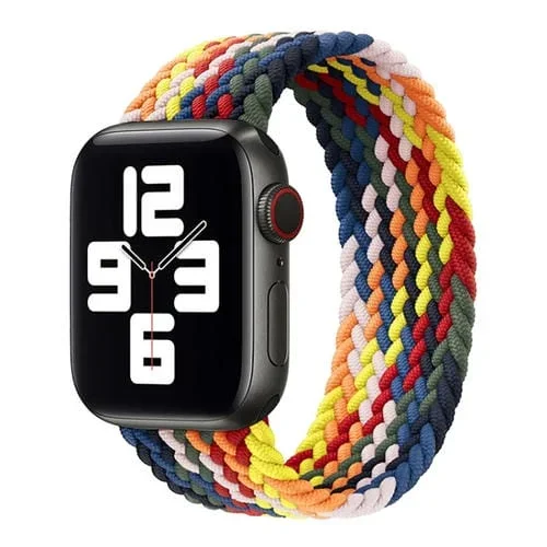 Banda de Reloj Un Solo Bucle Trenzada Apple Watch Ultra 49mm Series 8 7 45mm M 150mm (Siete Colores)