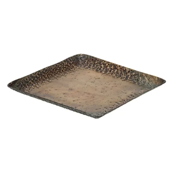 Bandeja de aperitivos 29 x 29 x 2,5 cm aluminio bronce