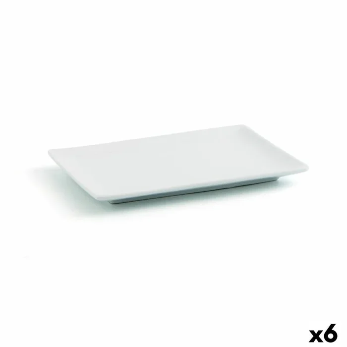 Bandeja de aperitivos quid gastro fun blanco cerámica 20 x 13 x 2 cm (6 unidades)