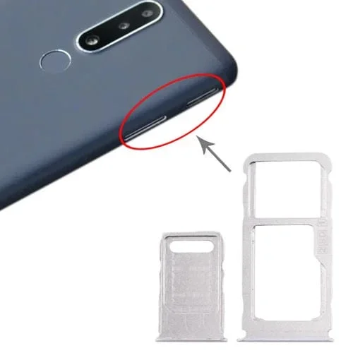 Bandeja Tarjeta SIM + Bandeja Micro SD Nokia 3.1 Plus (Blanco)