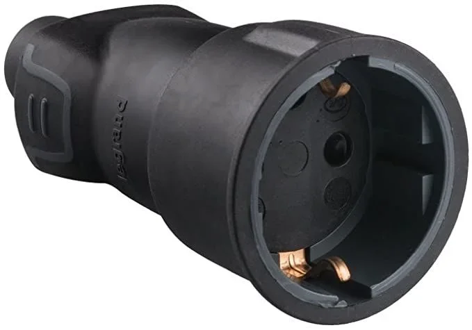 Base de Enchufe Profesional, 3680 W, 230 V, Negro – legrand 050197 – Base 2P+T – 16 A – Bases y clavijas móviles.