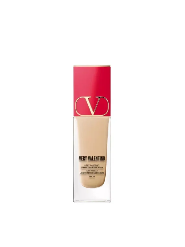 Base líquida Valentino Very Valentino LA4 / SPF 25, cobertura media y duradera, fórmula hidratante y ligera, unifica el tono y protege la piel, 25 ml