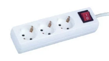 Base multiple 3 tomas con interruptor 1,5 mts Electro DH 36.202 8430552070947
