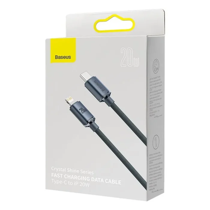 Baseus CAJY000201 cable de teléfono móvil Gris 1,2 m USB C Lightning