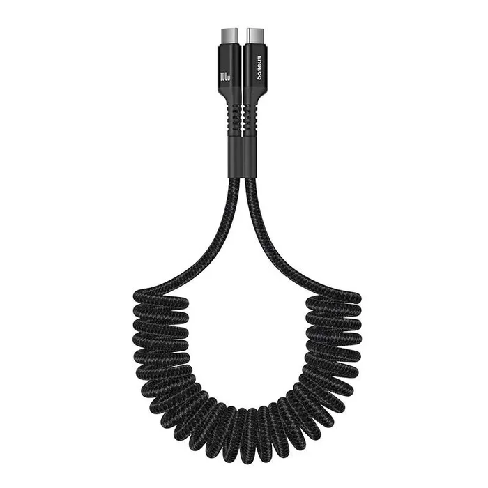 Baseus fish-eye cable de carga rápida usb c a usb c 1 m 100 w negro