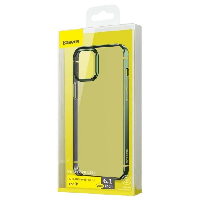 Baseus iPhone 12/12 Pro Case Shining (Anti-Fall) Green (ARAPIPH61N-MD