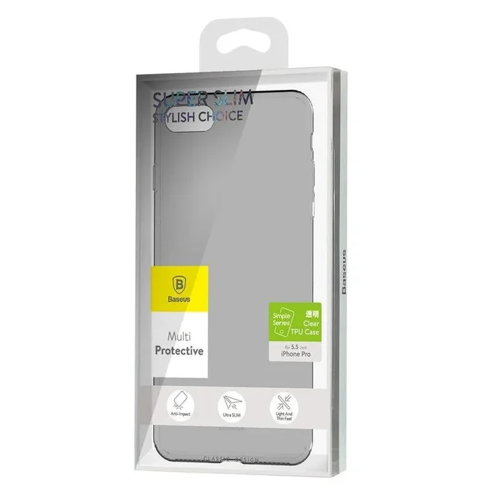 Baseus iPhone 8/7 Plus Case Simple Series (with-pluggy) Transparent B