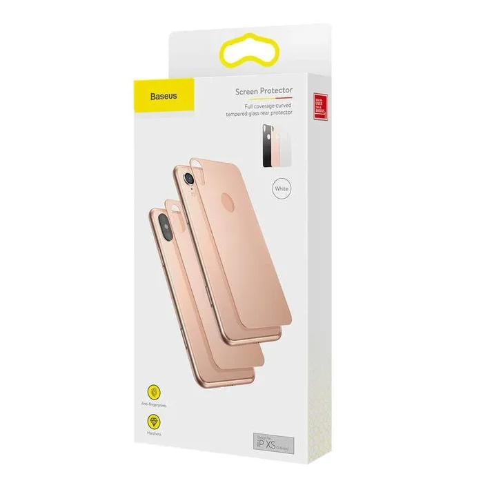 Baseus iPhone XS 0.3 mm Full Coverage Curved T-Glass Rear Protector W
