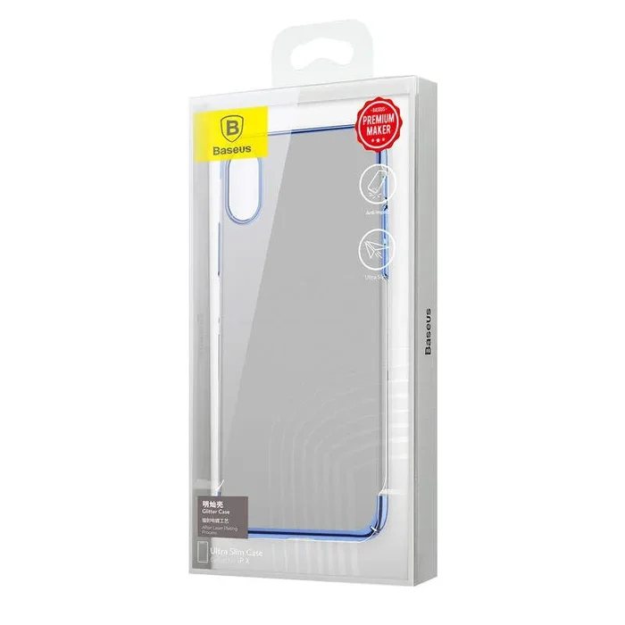 Baseus WIAPIPHX-DW03 – Carcasa para iPhone X, Color Azul