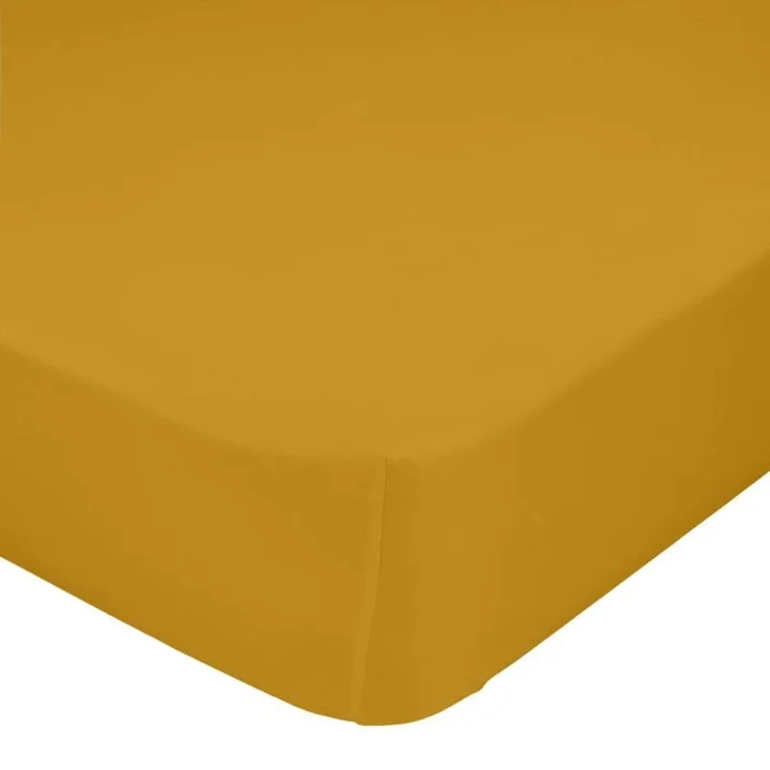 Basic Bajera Cuna Mostaza Mostaza, 60x120x14 cm (Cuna), 100% Algodón, Calidad de 150