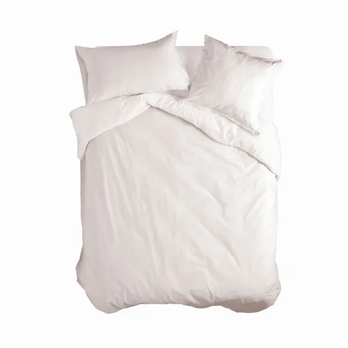 Basic Funda nórdica Blanco Blanco, 220×220 cm (Cama 135/140), 100% Algodón, Calidad de 150
