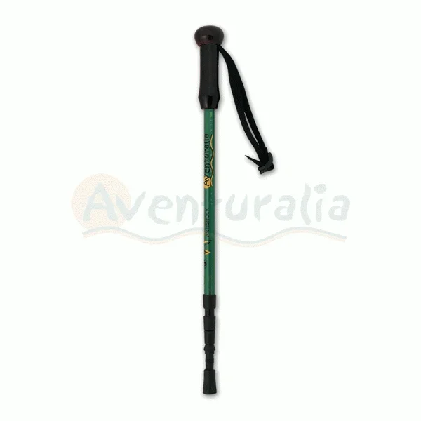 Bastón de Senderismo y marcha Aventuralia con antishock y regulable color verde 40305