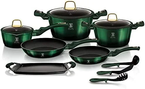 Batería de cocina 12 + 2 piezas Emerald Collection BH/6066