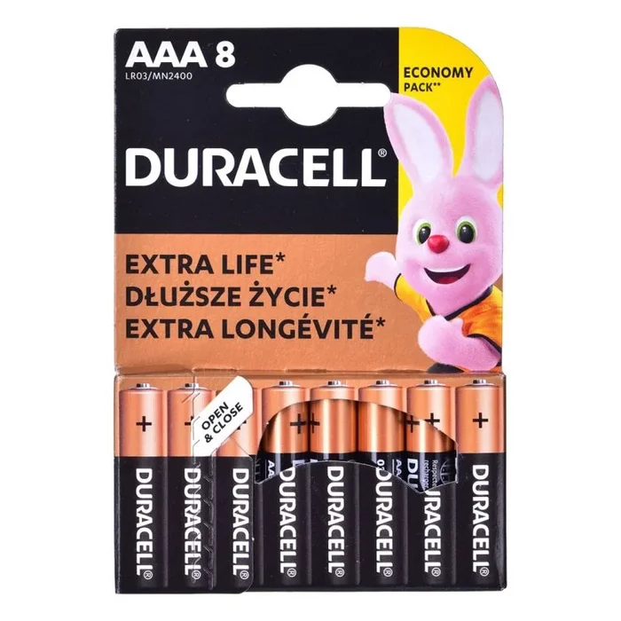 Batería duracell basic aaa/lr03 k8