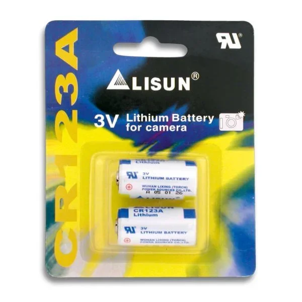 Bateria Lisun Cr 123a 3 V Litio 2 Pilas 90012