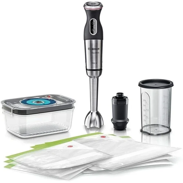 Batidora de mano bosch maxomixx ms8cm61v1/ 1000w/ 12 velocidades/ 9 accesorios