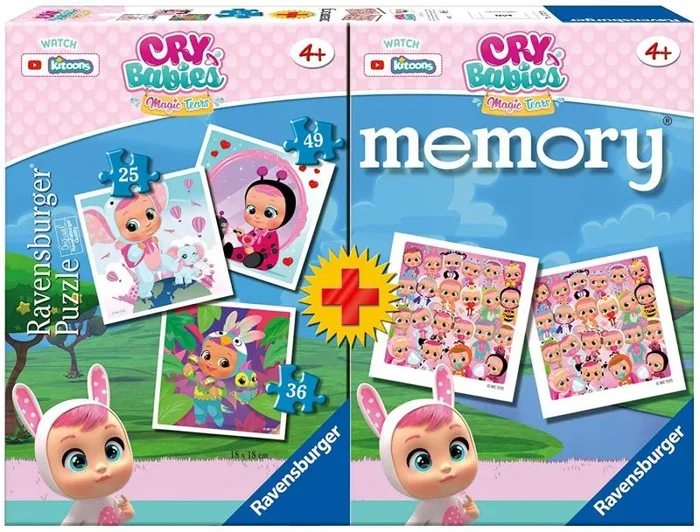 Bebés llorones memory + puzzle triple