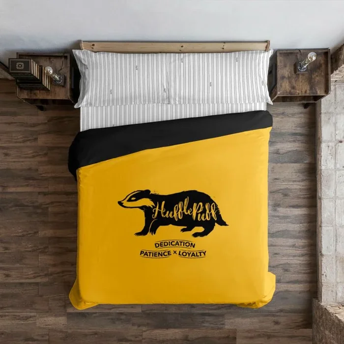BELUM | Funda nórdica Harry Potter, Funda nórdica con Botones 100% algodón Modelo Hufflepuff Values para Cama de 150/160 (240×220 cm)
