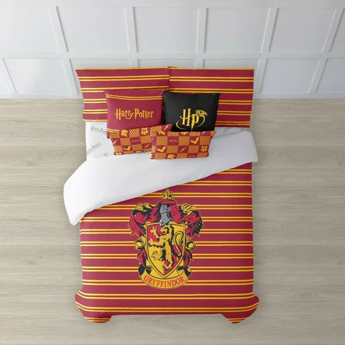 BELUM | Funda nórdica Harry Potter | Funda nórdica Modelo Gryffindor Shield | Funda Nórdica con Botones | Funda nórdica 100% algodón | Funda Nórdica (Cama de 105 (180X240 cm)