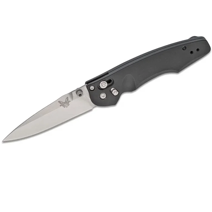 Benchmade STE-470-1 Cuchillo plegable Emissary AXIS Hoja de Acero inoxidable de primera calidad CPM-S30V (58-60 HRC) de 17,52 cm y mangos de aluminio negro