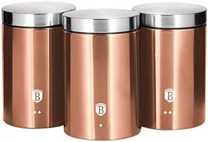 Berlinger Haus BH/1605 recipiente de cocina Juego de recipientes de té + café + azúcar Acero inoxidable