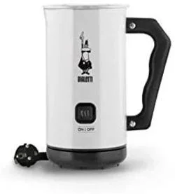 Bialetti Leche Frother Eléctrico, Leche Frother por Cappuccino, Capacidad 150 ml Cappuccino or 300 ml Caliente Leche, Blanco
