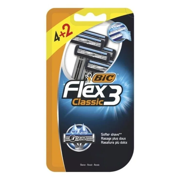 BIC Flex3 maquinilla desechable 3 hojas blíster 4 + 2 uds