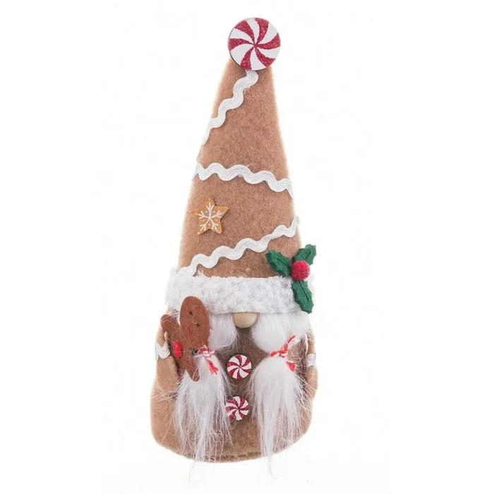 BigBuy Christmas Adorno Navideño Beige Multicolor Arena Tejido Niña 8 x 6 x 19,5 cm