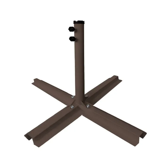 BigBuy Garden Base para Sombrilla Tessa Marrón Claro Acero 90 x 90 x 55 cm