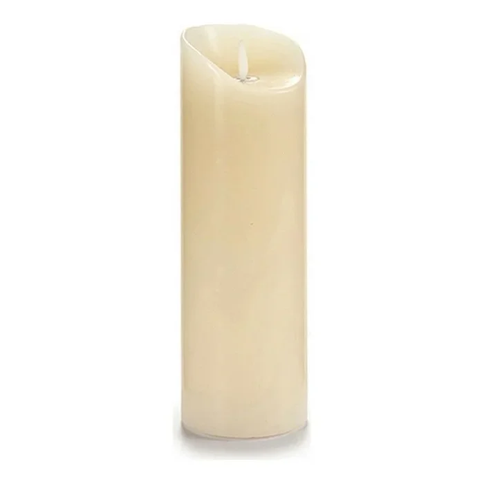 BigBuy Home S3605061 Vela Led, Crema, 24 cm