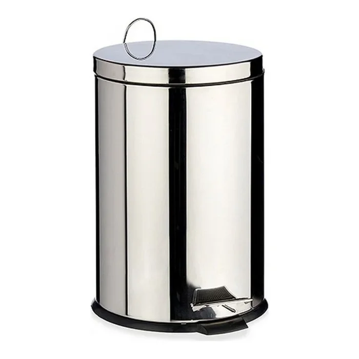 BigBuy Home S3606539 Papelera, Acero Inoxidable, 20 L, Materiales Varios, Multicolor
