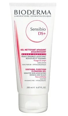 Bioderma Sensibio DS+ Gel Moussant, gel purificante para piel enrojecida y escamas, 200 ml