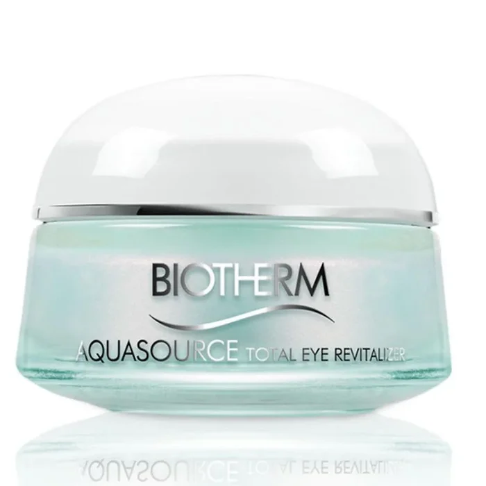 Biotherm, Aquasource Total Eye Revitalizer, Gel Cuidado de Ojos Efecto Frío, Hidratación y Luminosidad, Enriquecido con Cafeína y Vitamina C, Para Todo Tipo de Pieles, 15 ml