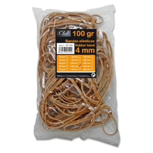 Bismark 152087 – Bolsa con gomas elásticas, 12 x 0.4 cm, 100 gr