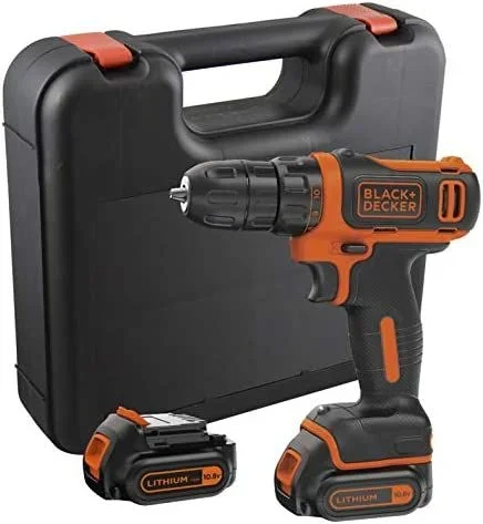 Black & Decker BDCDD12KB-QW taladro Sin llave Negro, Naranja