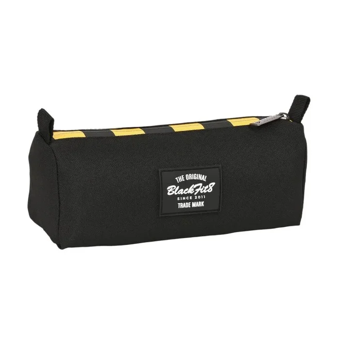 Blackfit8 ZONE – Portatodo, Tejido Reciclable, Estuche Infantil, Estuche Niño, Ideal para Niños en Edad Escolar, Cómodo y Versátil, Calidad y Resistencia, 21x7x8 cm, Color Negro