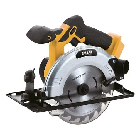 Blim Sierra Circular a Bateria 20V 4Ah 165mm – Velocidad 4000rpm – Base de Aluminio y Guia de 1 Pieza – Agarre Ergonomico – Luz