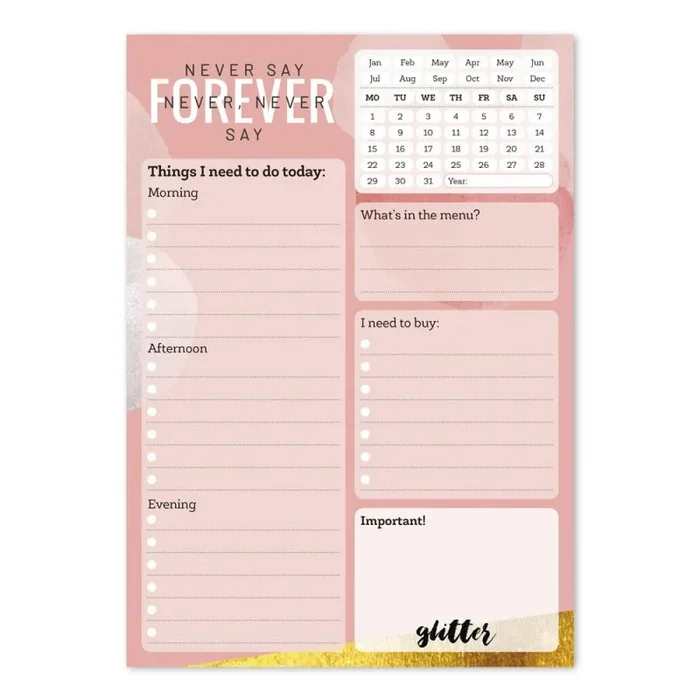 Bloc notas de escritorio glitter gold dreams