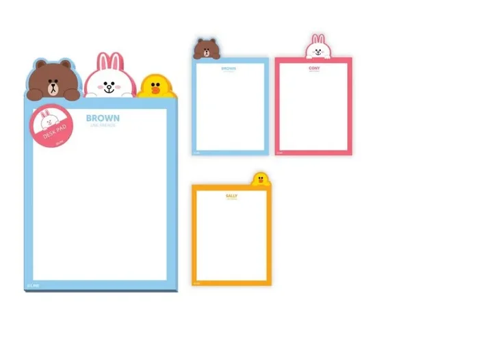 Bloc notas para escritorio line friends